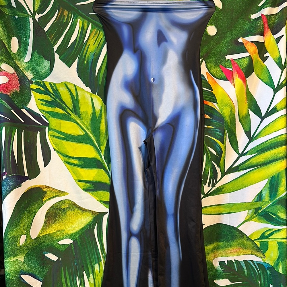 SHEIN Black and Blue Artistic Jumpsuit